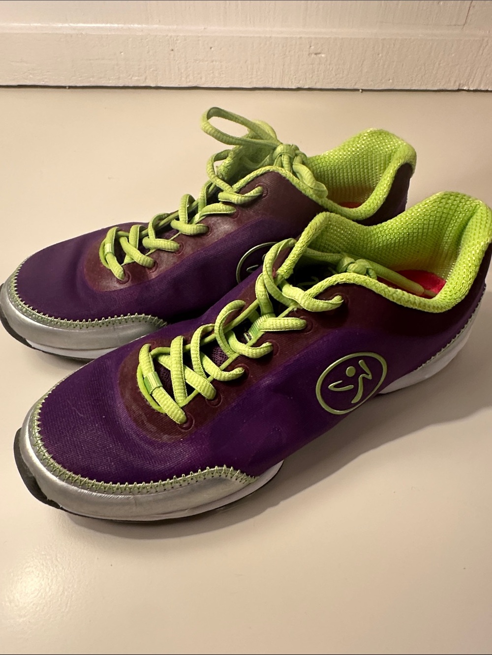Zumba Fitness Purple and Lime Sneakers